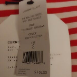 Current/Elliott Red and White Striped Dress